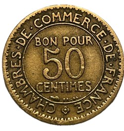 50 centimes Chambres de commerce 1925