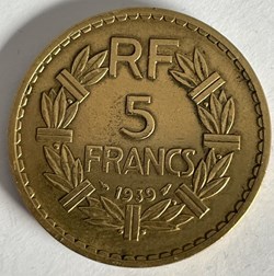 5 francs Lavrillier 1939