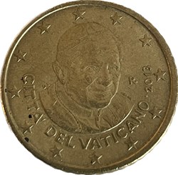 50 cents d'euro Benoît XVI 2e carte 2013