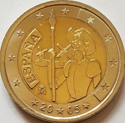 2 Euros 400e anniversaire de la 1ère édition de L'Ingénieux Hidalgo Don Quichotte de la Manche 2005