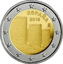 2 Euros Centre historique d'Ávila et ses églises extra-muros 2019