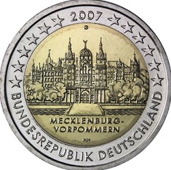 2 Euros Présidence du Mecklembourg-Poméranie-Occidentale 2007 D Munich