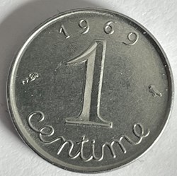 1 centime Épi 1969 9 queue longue