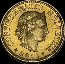 Suisse 5 centimes Tête de Libertas 2014