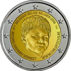 2 Euros 20e anniversaire de la création de l'organisation non gouvernementale Child Focus 2016