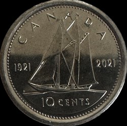 10 cents - Élisabeth II 2021