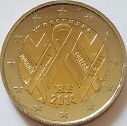 2 Euros Journée mondiale contre le SIDA