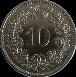 Suisse 10 centimes Tête de Libertas cupronickel 2014
