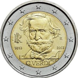 2 Euros 200e anniversaire de la naissance du compositeur italien Giuseppe Verdi 2013
