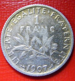 1 francs Semeuse 1907