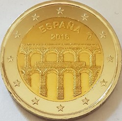 2 Euros Vieille ville et aqueduc de Ségovie, inscrits au patrimoine mondial de l'UNESCO 2016