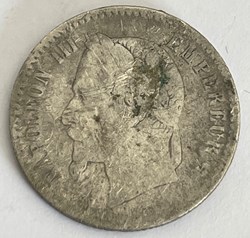 50 centimes Napoléon III, tête laurée 1865 Paris