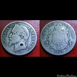 2 francs - 1867 BB