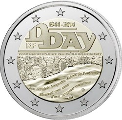 2 Euros 70e anniversaire du Débarquement de Normandie