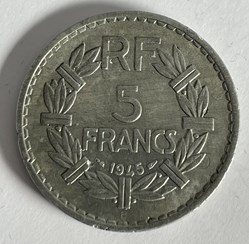 5 francs Lavrillier 1945 B