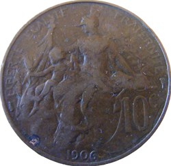 10 centimes Daniel-Dupuis 1906