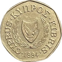Chypre 50 cents - République 1994