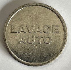 Jeton de Lavage voiture LAVAGE AUTO double face