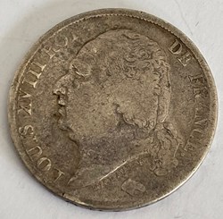 1 franc Louis XVIII 1824  Bordeaux