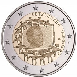 2 Euros 30e anniversaire du drapeau européen 2015