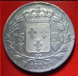 5 francs Louis XVIII buste nu
