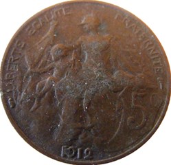 5 centimes Daniel-Dupuis 1912