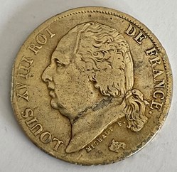 1 franc Louis XVIII 1824 Bayonne