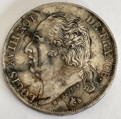 1 franc Louis XVIII 1823 Lyon