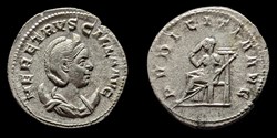 Herennia Etruscilla (automne 249- juin 251) - Epouse de Trajan Dèce