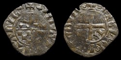 Denier - Jean III et Isabelle de Castille- Vicomté de Limoges