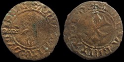 Double denier à l'hermine enchainée - Anne de Bretagne - Nantes