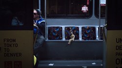 Woody M on Bus