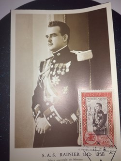 Carte Monaco 1950 S.A.S. Rainier III Prince souverain
