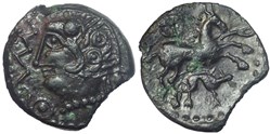 Aulerques Eburovices (Région d'Evreux) Bronze au cheval, au sanglier et à la rouelle