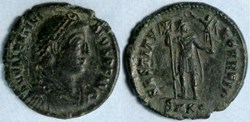 RIC.10a1(var) Valentinien I (AE4, Restitvtor Reip)