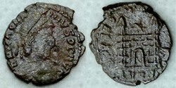 RIC.36a Magnus Maximus (AE4, Spes Romanorvm, Lyon)