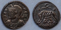 RIC.373 Rome (AE3, Arles, couronne, PCONST)