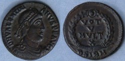 RIC.8.2 Valentinien I (AE3, Vot V Mvlt X)