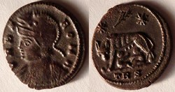 RIC.561 Rome (AE3, Trèves, palme, TRS)
