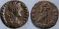 RIC.46b Gratien (silique, Vrbs Roma)