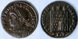 RIC.289 Constantin II (AE3, Providentiae Caess, Rome)