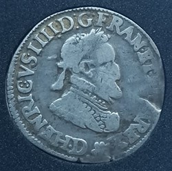 Henri IV, demi-franc type de Lyon 1603