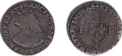 Teston de Rouen gravé par COSME DU MOUTIER Dy.910A