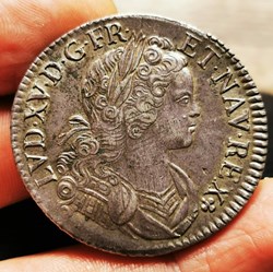 Louis XV écu de Navarre 1718 Paris