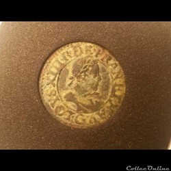 LOUIS XIII LE JUSTE Double tournois, grand buste enfantin au grand col plat relevé 1620 Poitiers