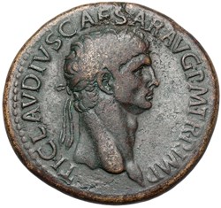 CLAUDIUS (41-54). Sestertius. Rome.
