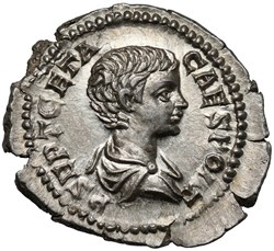 GETA (209-211). Denarius. Rome.