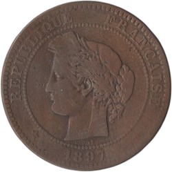 10 centimes Cérès 1876 A
