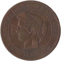 10 centimes Cérès 1876 A