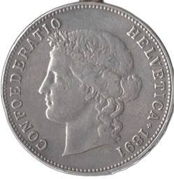 5 francs 1891 B